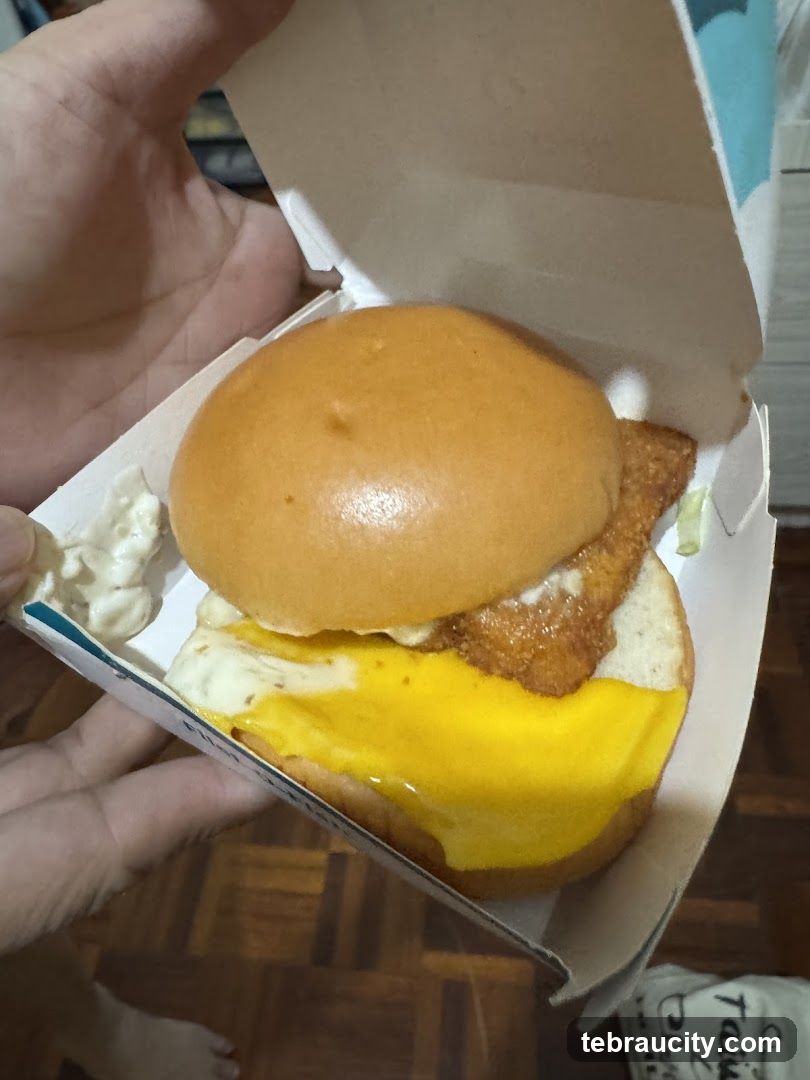 Fish Burger with Cheese