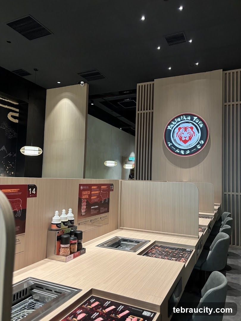 Restaurant Interior with Barbecue Grills