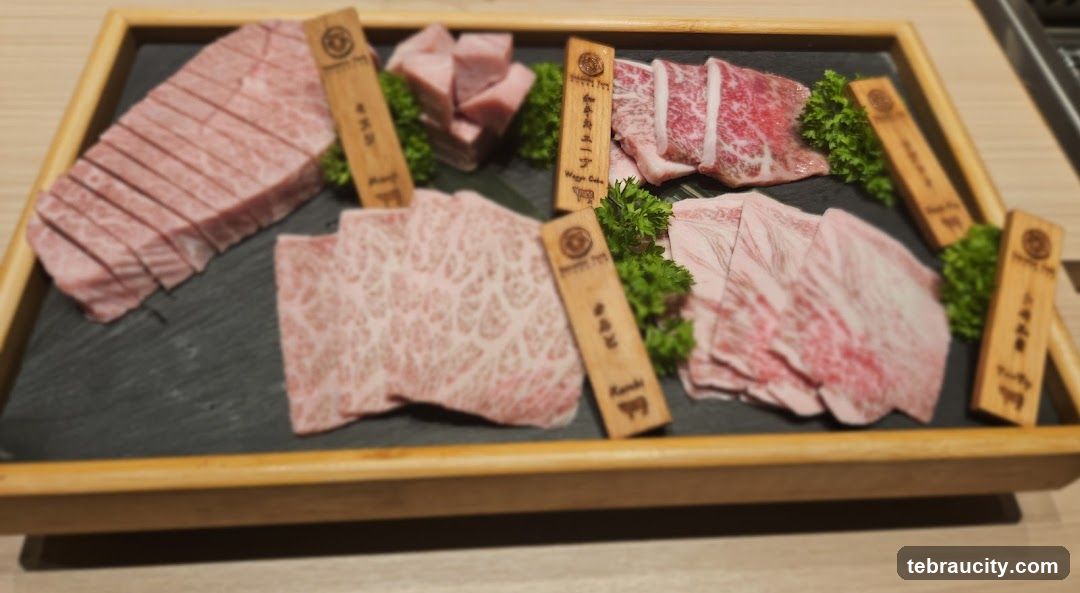 Assortment of Raw Beef Slices