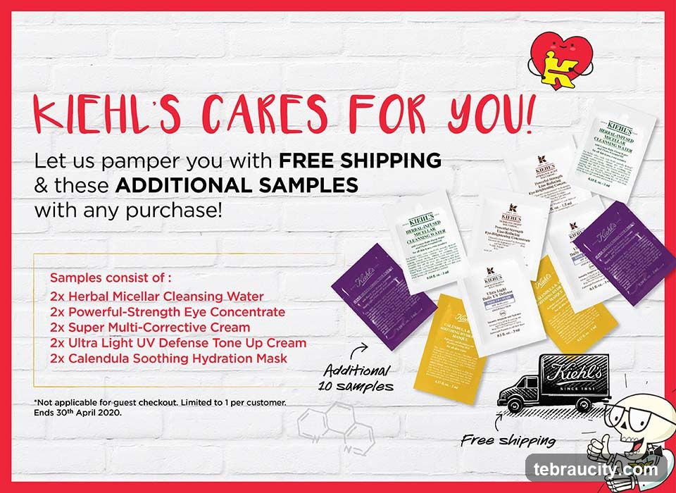 Kiehl's Free Shipping and Sample Offer