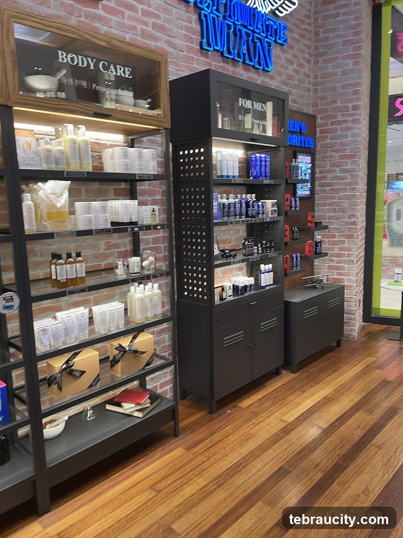 Men's Grooming Products Display