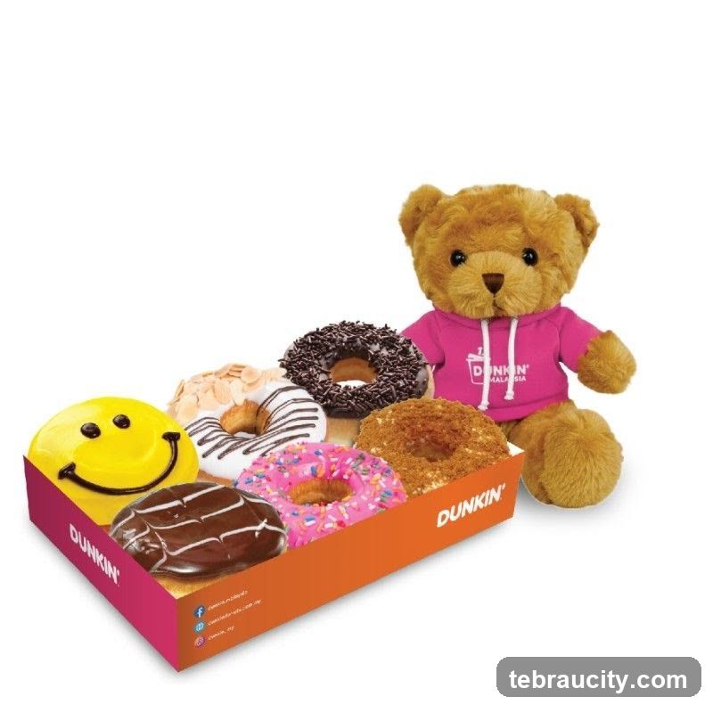 Dunkin' Donuts Box with Teddy Bear