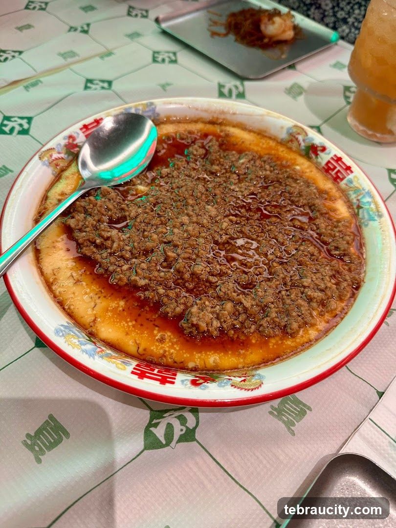 Steamed Egg with Minced Meat