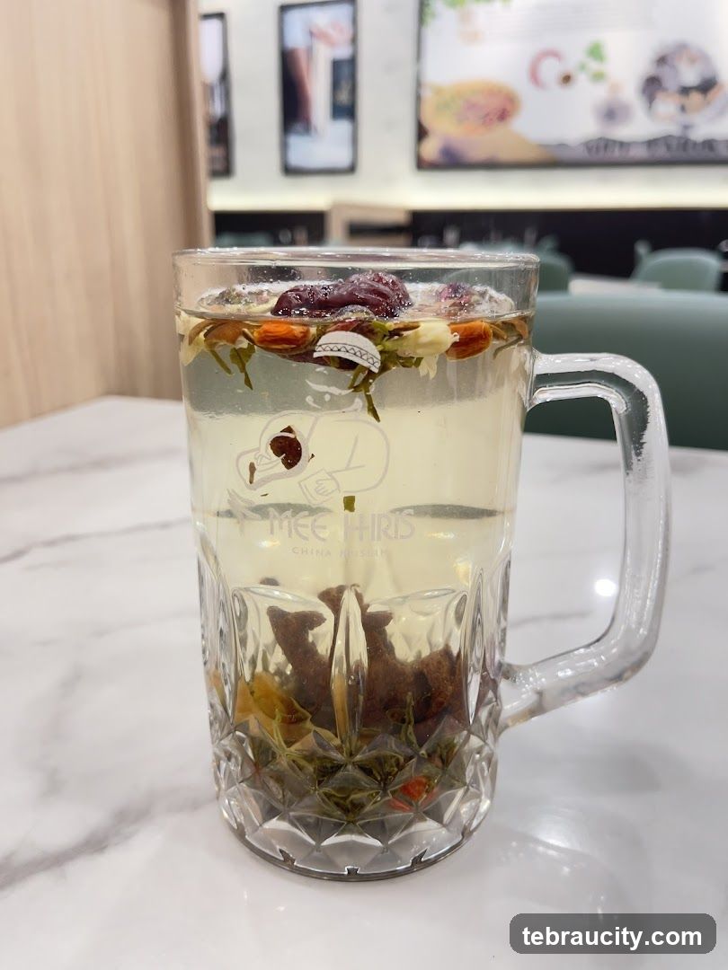 Herbal Tea in a Glass Mug