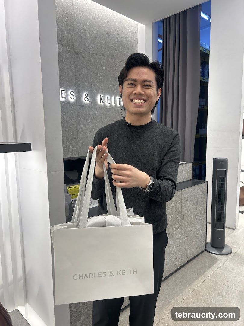Man holding shopping bags