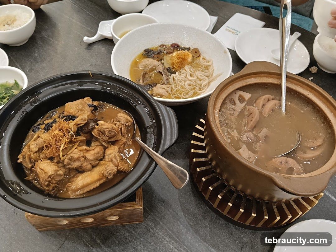 Table with various dishes