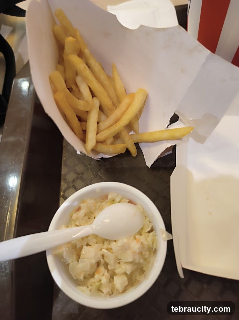 French Fries and Coleslaw