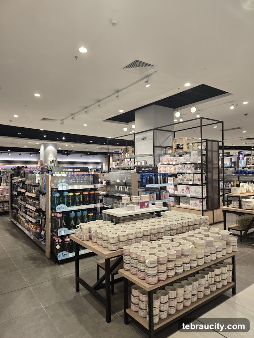Store Interior with Mugs and Water Bottles