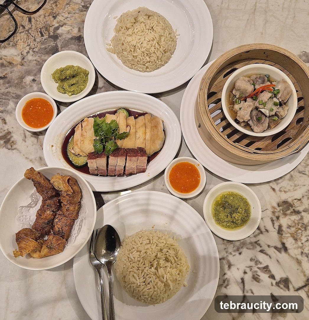 Hainanese Chicken Rice Platter