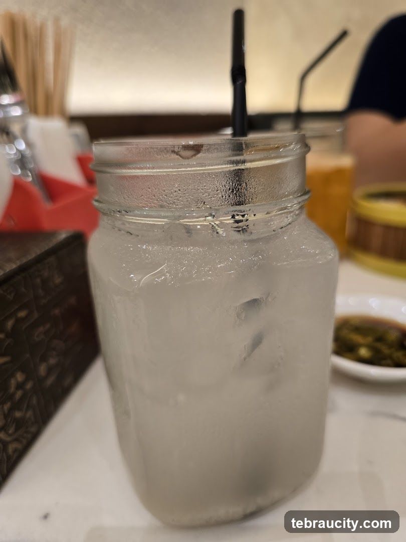 Iced Drink in a Mason Jar