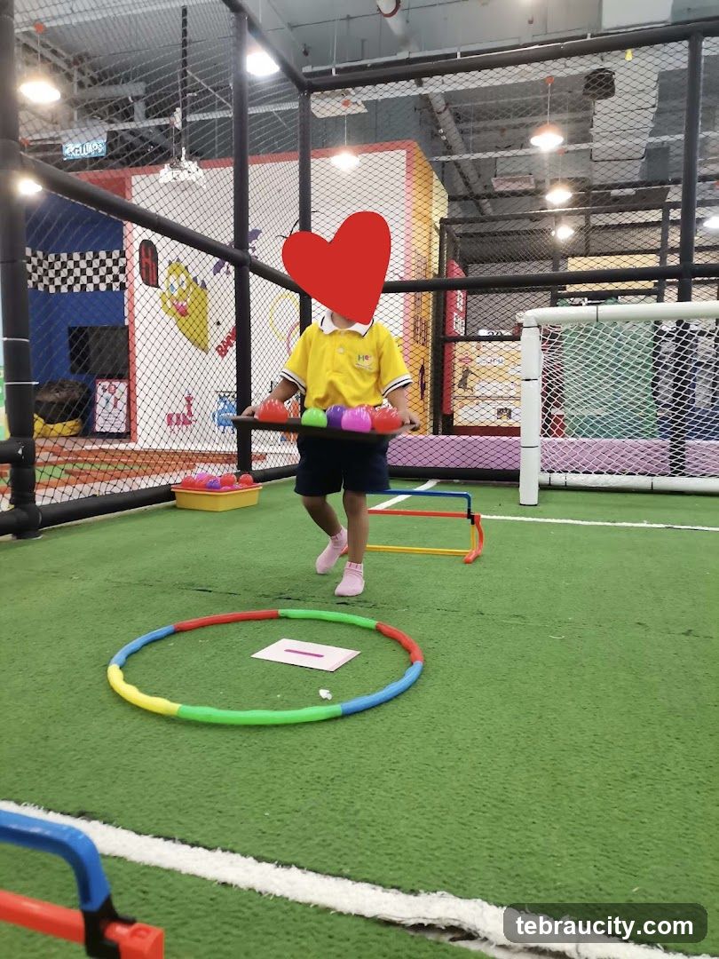Child playing in indoor playground