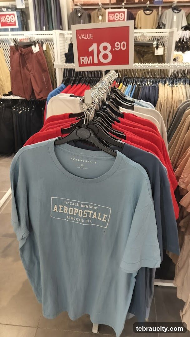 T-shirts on display