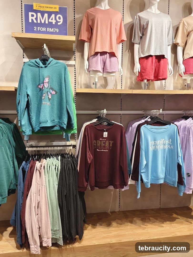 Apparel Display with Sale Sign