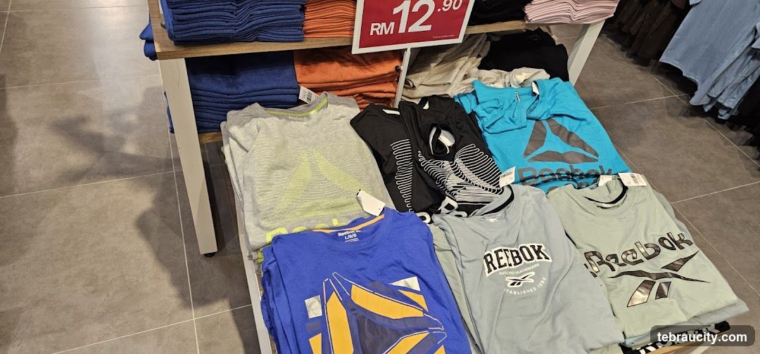 Reebok T-Shirts on Display