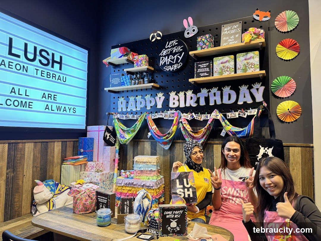 Lush Store Birthday Display