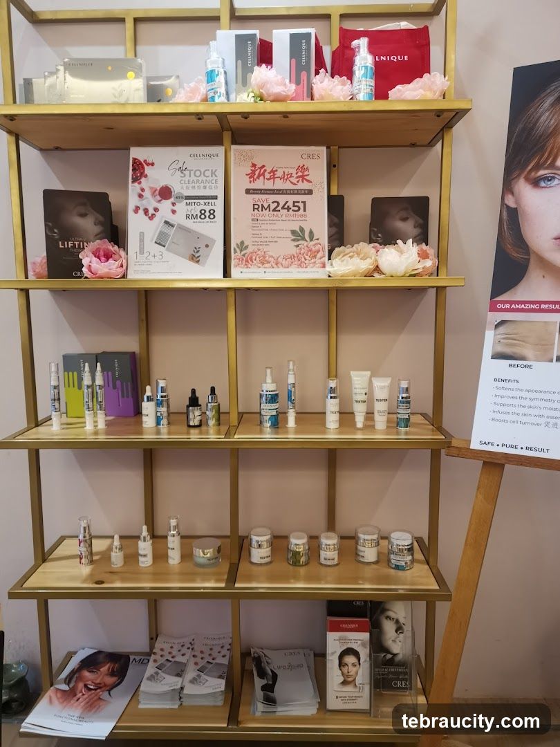 Skincare Products Display