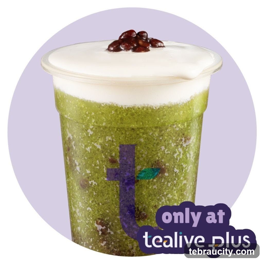 Green Tea Drink with Red Beans