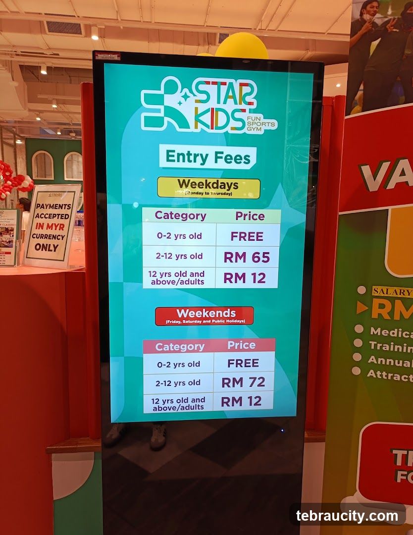 Star Kids Fun Sports Gym Entry Fees