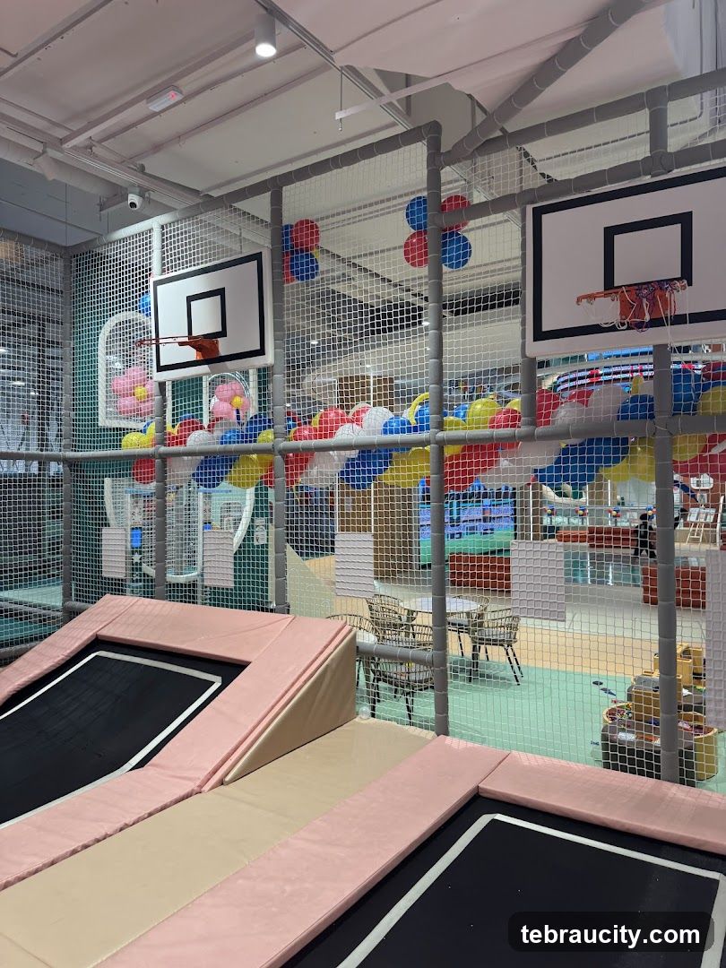 Indoor Playground with Trampolines and Ball Pit