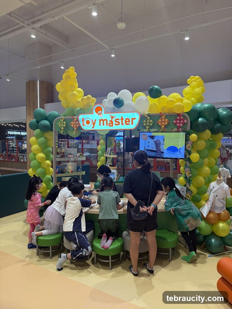 Children at a Toy Master activity station