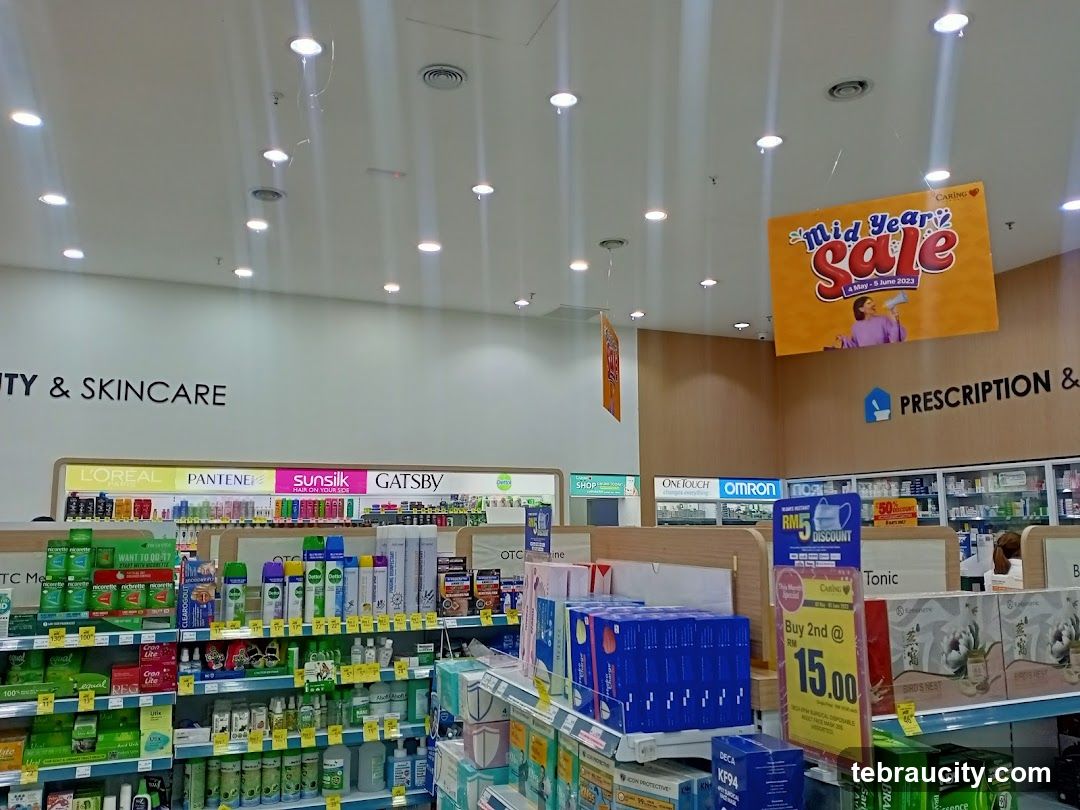 Pharmacy Interior with Sale Banner
