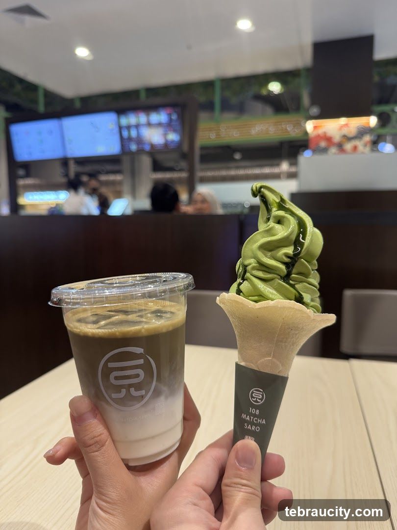 Matcha Soft Serve and Coffee