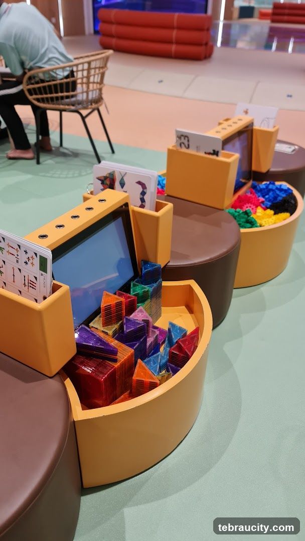 Interactive Play Area with Magnetic Tiles