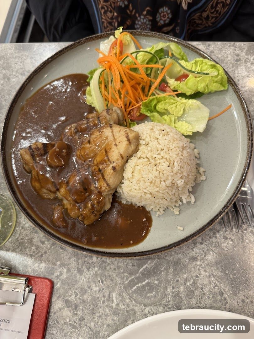 Grilled Chicken with Rice and Salad