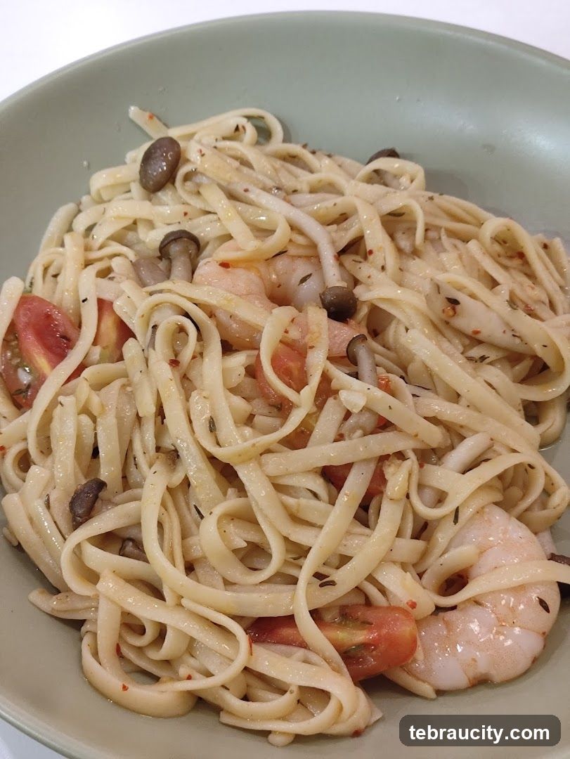 Shrimp and Mushroom Pasta