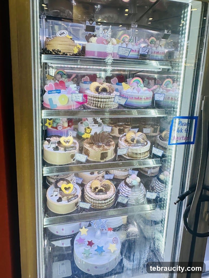 Cakes in a Display Refrigerator