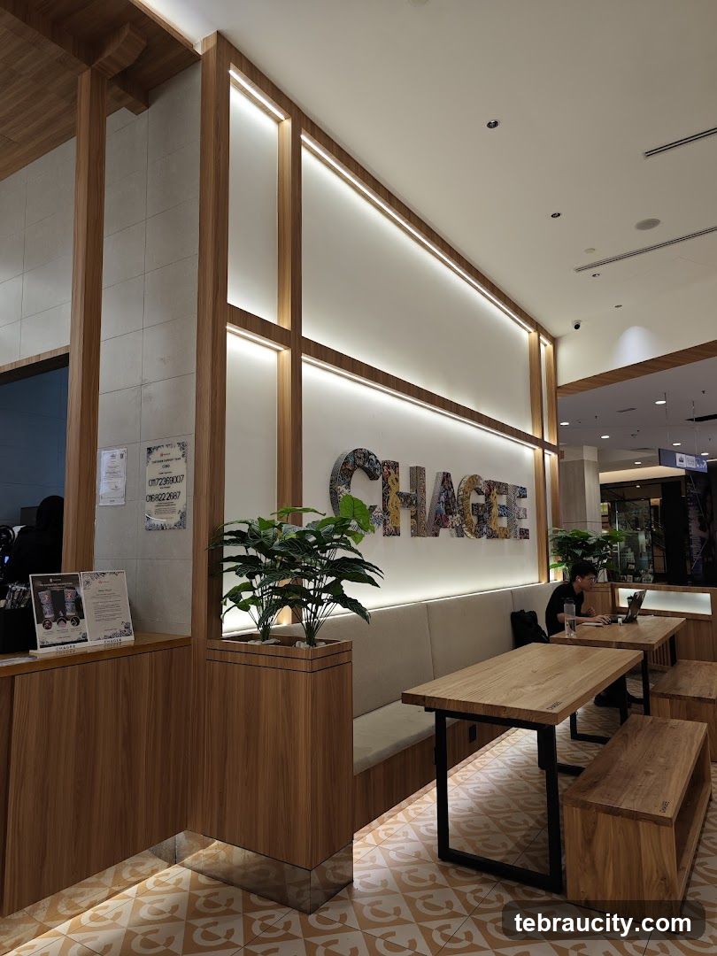 Cafe Interior with Decorative Signage