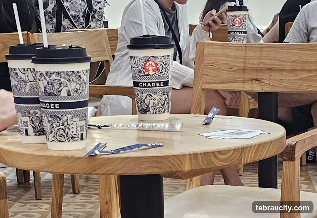 Chagee Cups on Table
