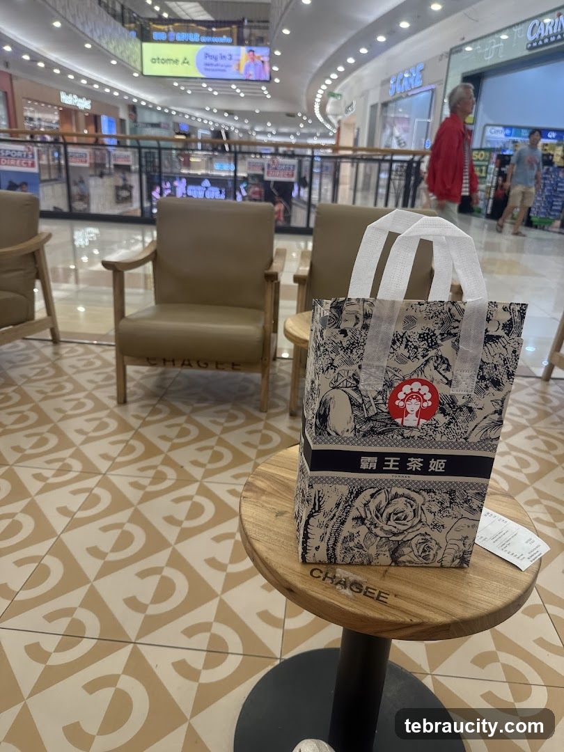 CHAGEE branded bag on a table