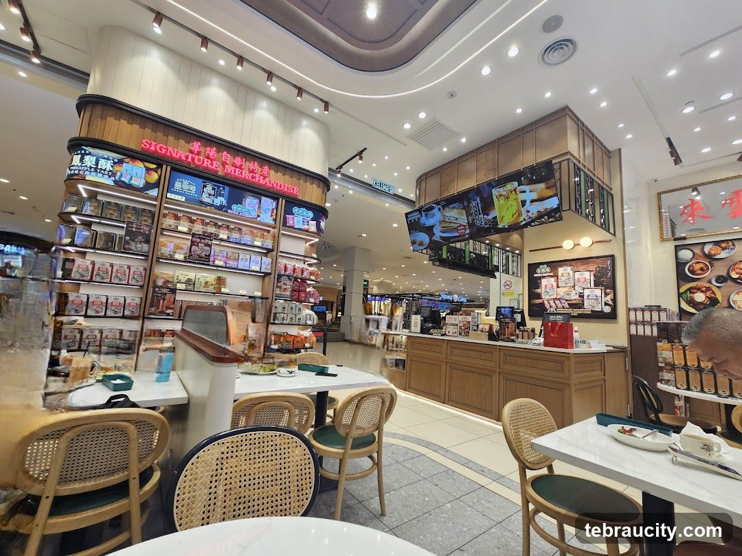 Interior of a merchandise store and cafe
