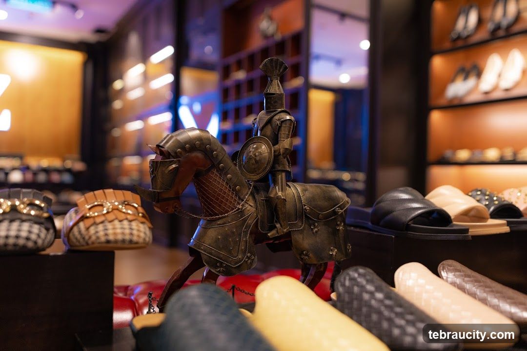 Knight on Horse Statue with Shoes