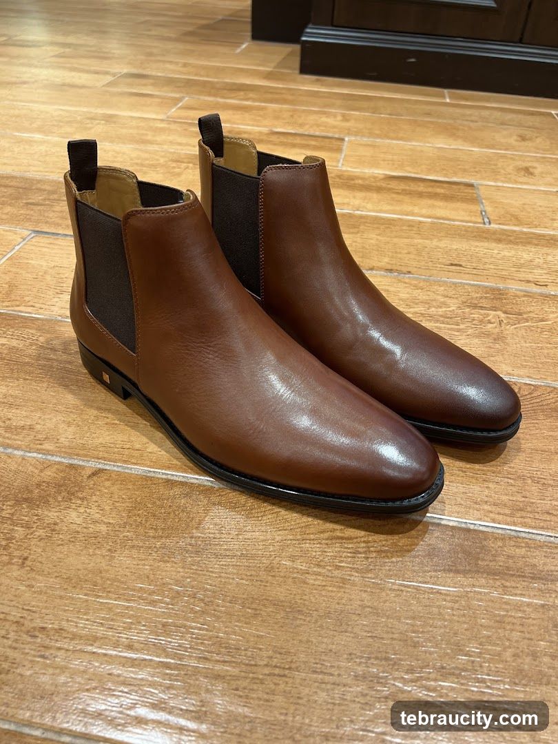 Brown Leather Chelsea Boots