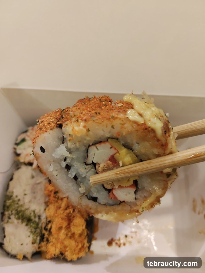 Sushi Roll with Chopsticks