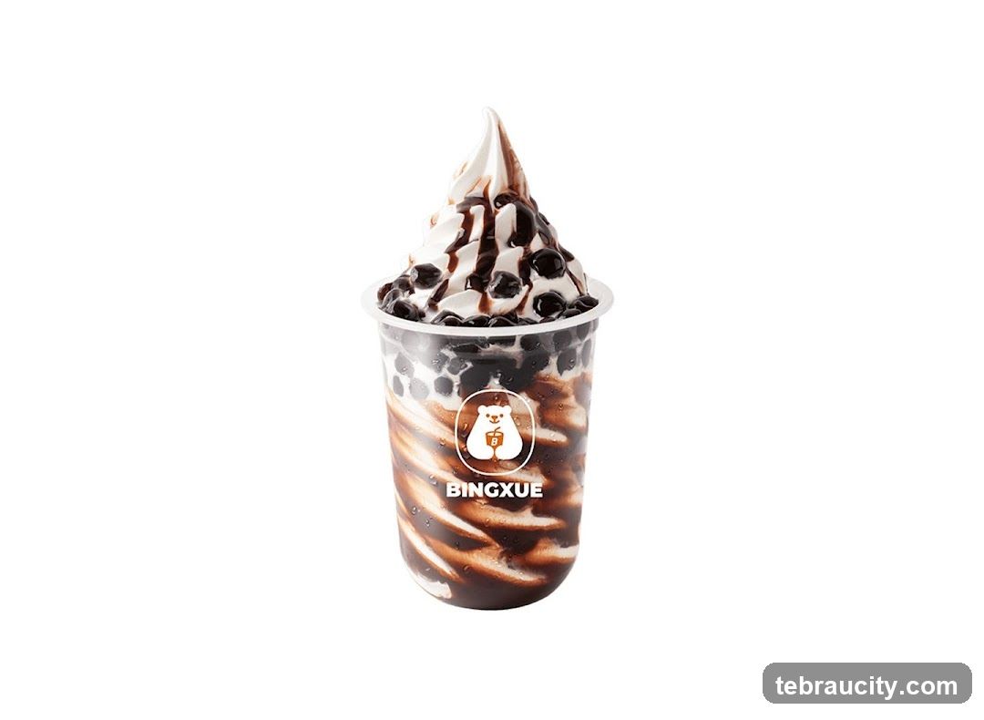 Chocolate Bubble Tea Soft Serve