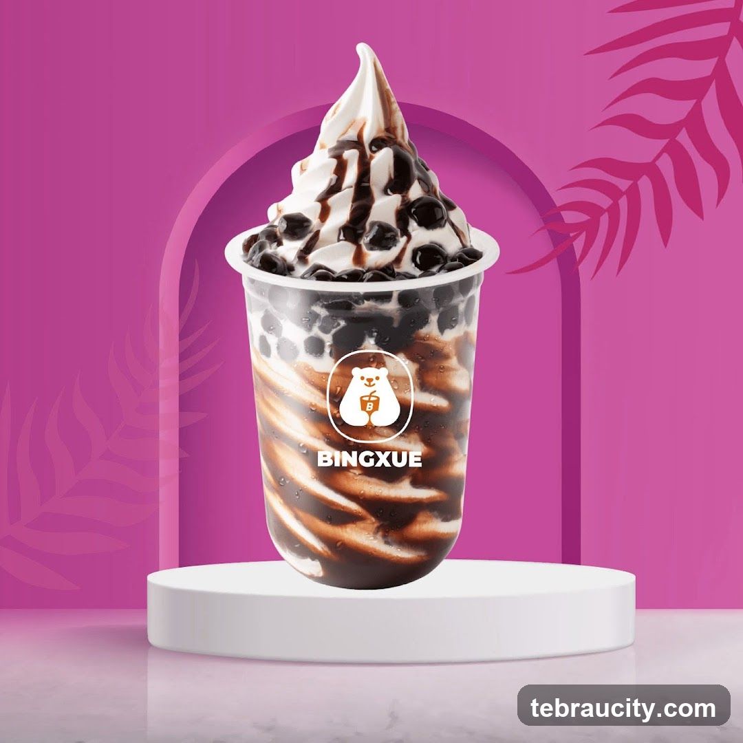 Chocolate Boba Soft Serve