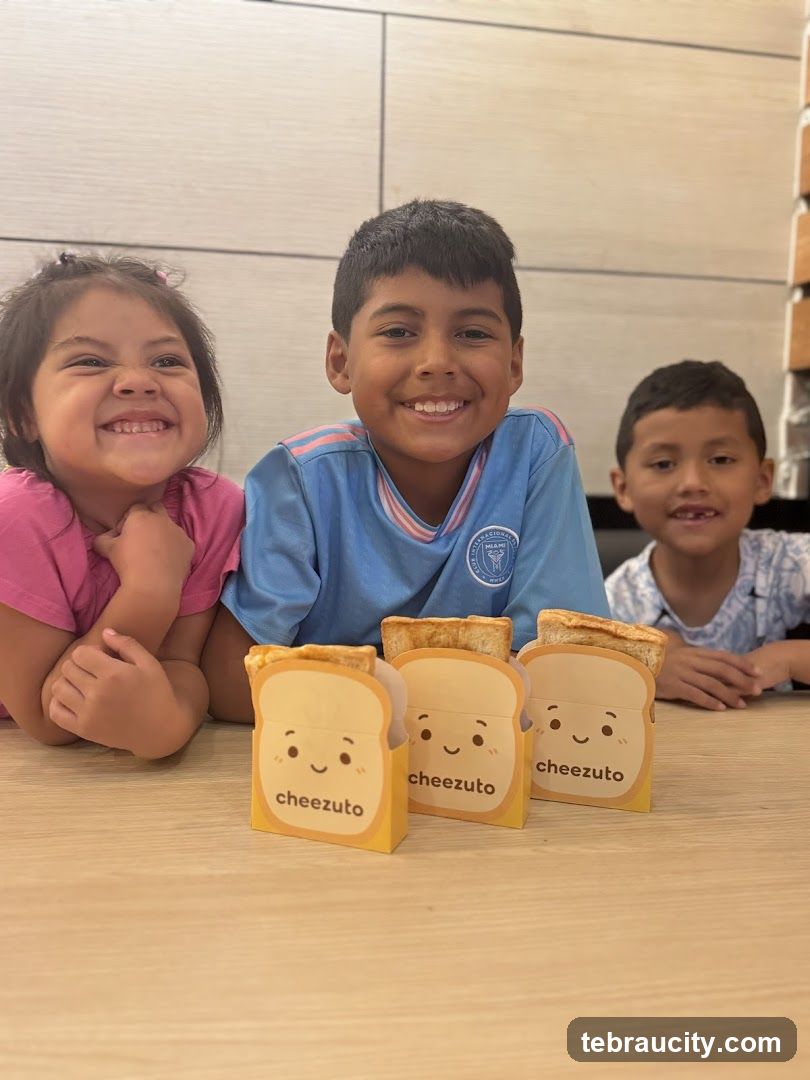 Three Children with Cheez-It Snacks