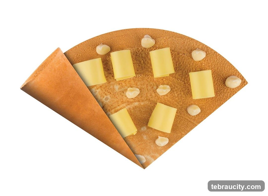 Savory Crepe with Cheese and Nuts