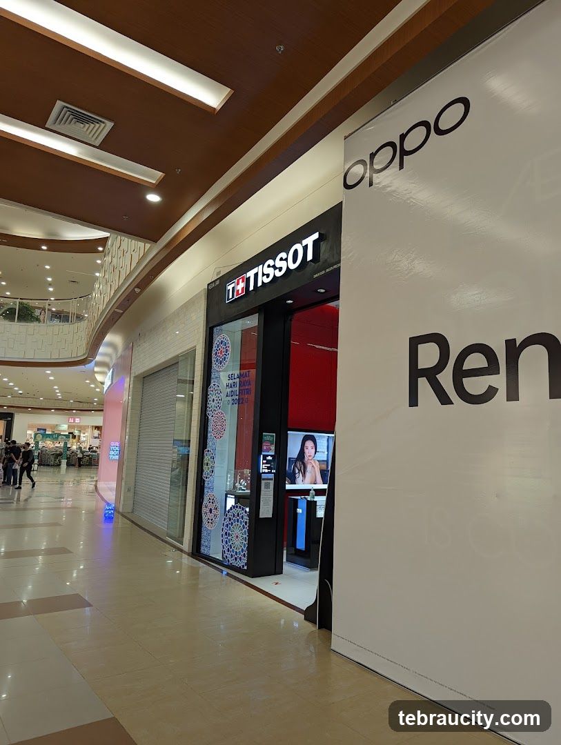 Tissot and Oppo Storefronts in Mall