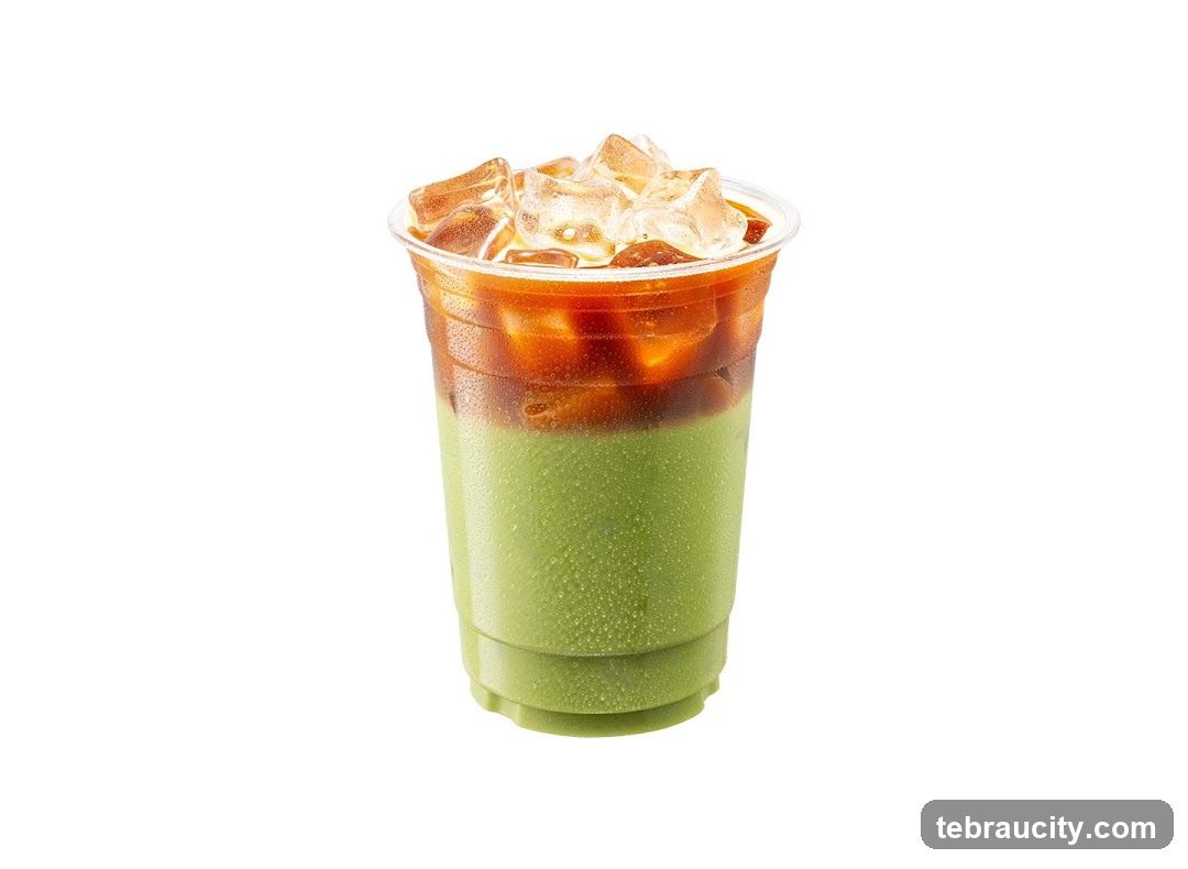 Iced Matcha Latte with Espresso