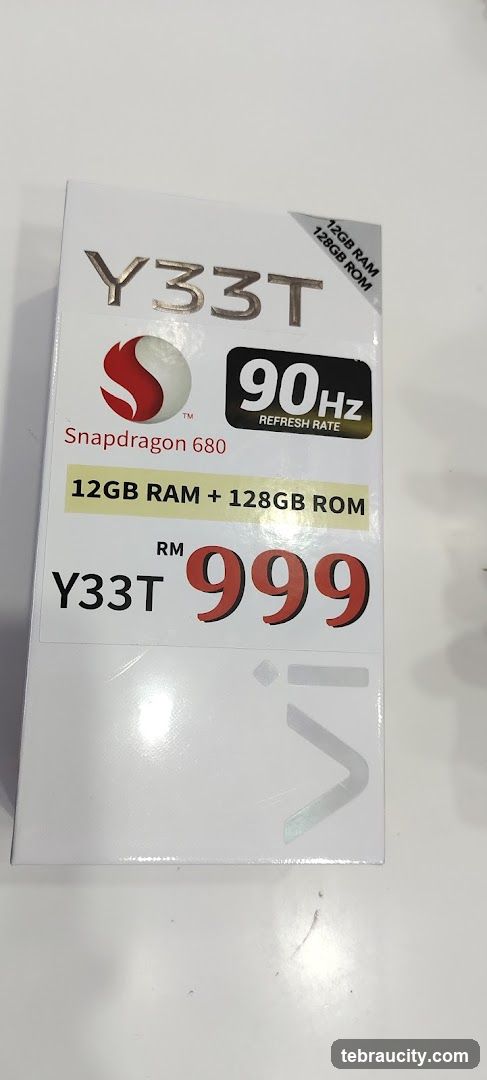 Vivo Y33T Smartphone Box