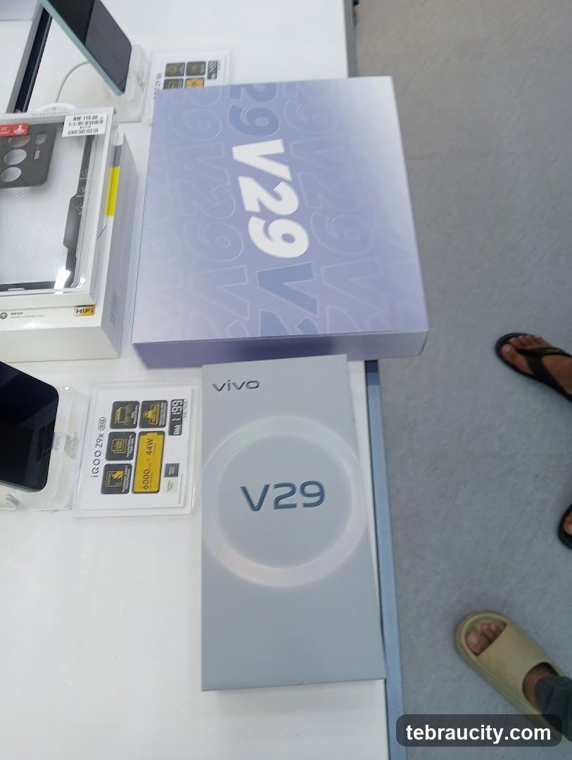 Vivo V29 Phone Box and Accessories