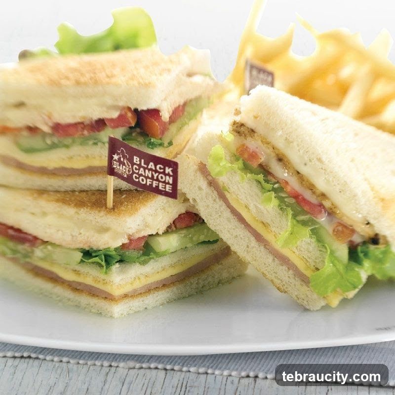 Sandwiches with Black Canyon Coffee flag
