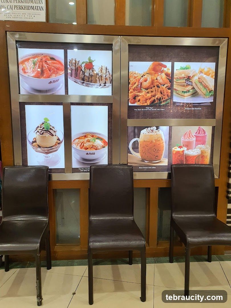 Food Display with Chairs