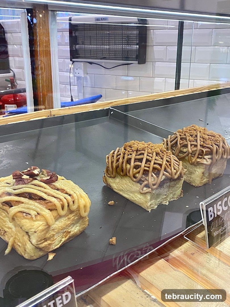 Pastries in a Display Case