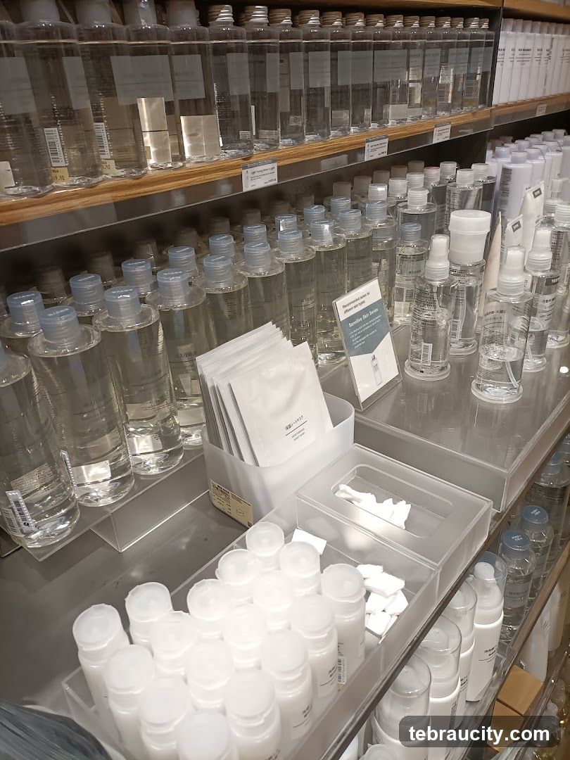 Skincare Products on Shelves