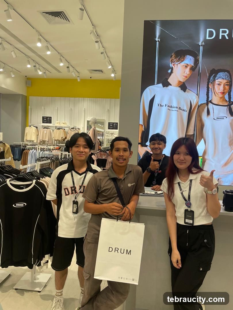Group of people in a clothing store